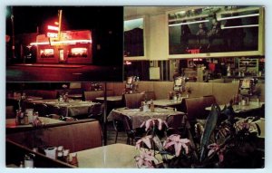 COLBY, KS  ~ Roadside MURPHY'S CAFE Night NEON c1950s Thomas County  Postcard