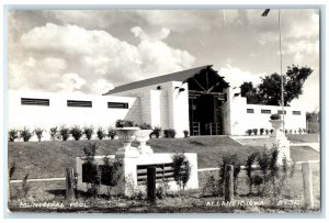 Atlantic Iowa IA RPPC Photo Postcard Municipal Pool 1951 Posted Vintage