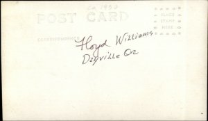 Hunting Hunter Posing Dead Deer Guns Rifles Dayville OR Written on Back RPPC