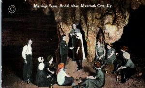 1910s Marriage Scene Bridal Altar Mammoth Cave Kentucky Postcard