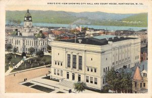 Huntington West Virginia aerial view City Hall & Court House antique pc ZC548968