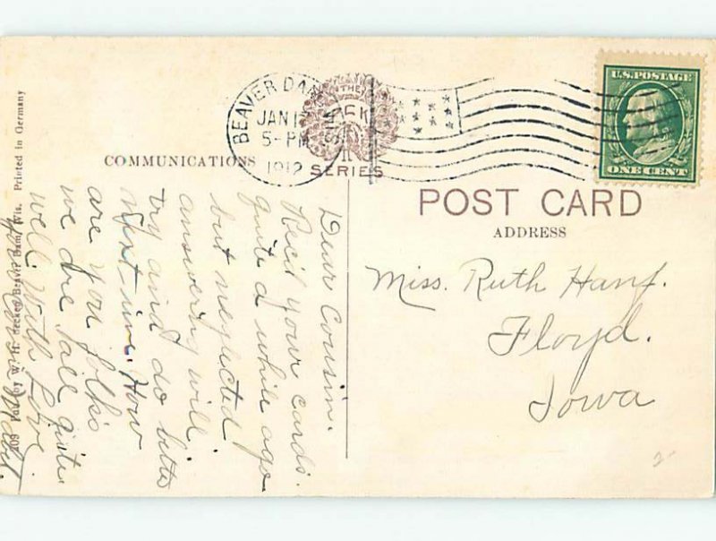 Divided-Back PARK SCENE Beaver Dam Wisconsin WI HJ7735