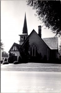 RPPC Methodist Church, Waterloo WI Vintage Postcard V68