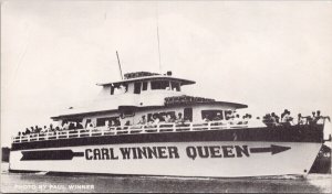 Boat 'Carl Winner Queen' Riviera Beach Florida FL Advertising Postcard H48