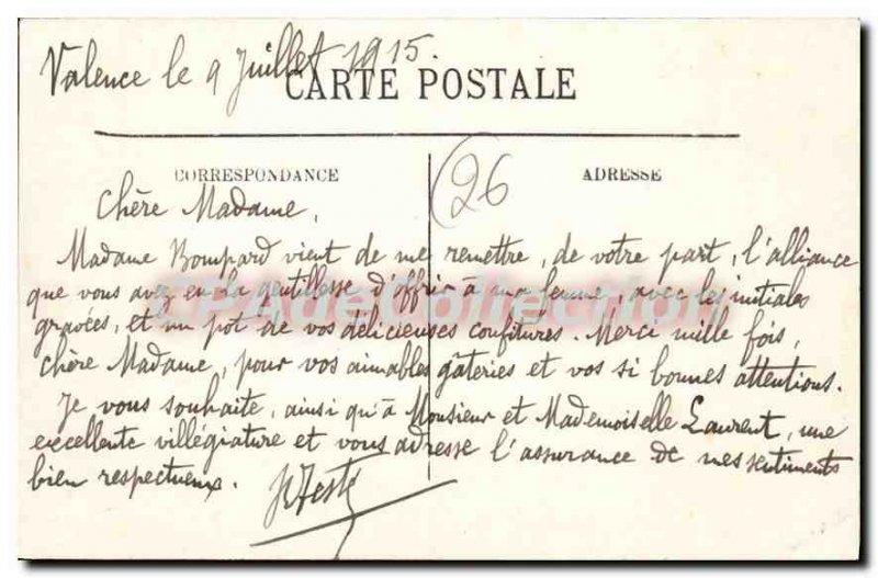 Postcard Former Valencia Place De La Republique