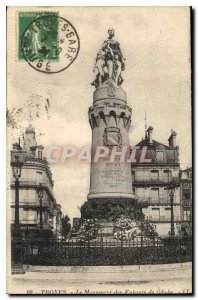 Postcard Old Troyes The Monument of the Children of the Dawn