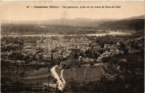 CPA CONDRIEU Vue générale prise de la route de Rive de Gier (443599)