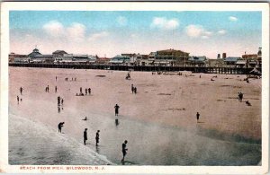 Postcard BEACH SCENE Wildwood New Jersey NJ AN2185