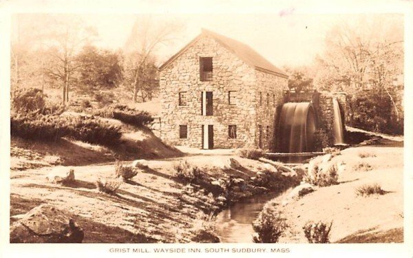 Grist Mill in South Sudbury, Massachusetts Wayside Inn, Real Photo.