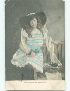 1904 postcard BRITISH UK THEATER ACTRESS - MISS DOROTHY FROSTICK k7392