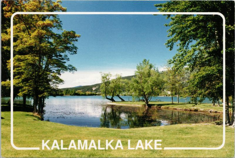 Kalamalka Lake near Vernon BC c1990 Vintage Postcard D91