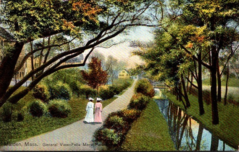 Massachusetts Malden Fells Mere Park General View 1910