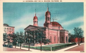 Vintage Postcard 1950's Cathedral Y.M.C.A. Building Landmark Baltimore Maryland