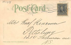 Grance Church New York, USA Hold to Light 1908 postal marking on front