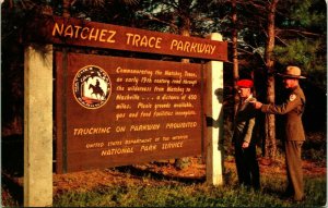 Natchez Trace Parkway National Park Ranger Mississippi MS UNP Chrome Postcard P8