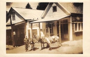 RPPC DUTCH FLAT, CA Store Lucky Strike Signs Placer County 1931 Vintage Photo