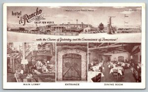 Hotel Rancho  Gallup  New Mexico   Postcard   1948