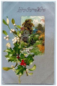 Eugene Oregon OR Postcard Christmas Holly Berries Mistletoe Nash 1906 Antique