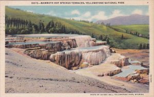 Wyoming Yellowstone National Park Mammoth Hot Springs Terraces 1948