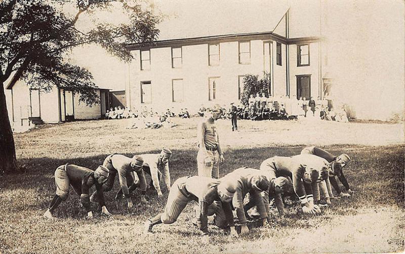 Freedom ME Freedom Academy Football in 1907 RPPC Postcard