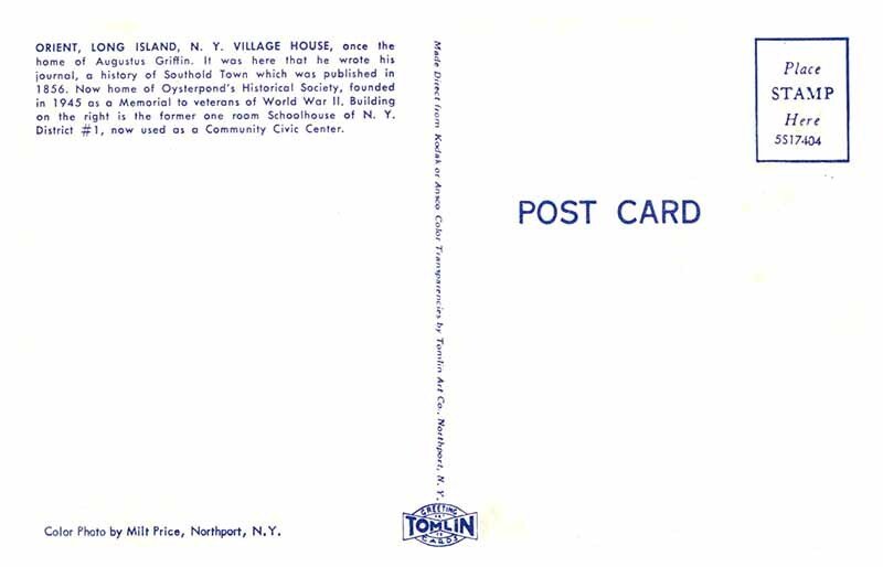 Postcard HOUSE SCENE Long Island New York NY AR3100