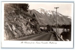 Chilliwack BC Canada Postcard Mt Cheam from Trans Canada Highway 1952 RPPC Photo