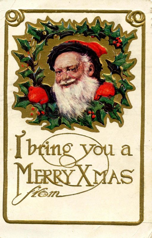 Greeting - Christmas, Santa Claus. Red Suit