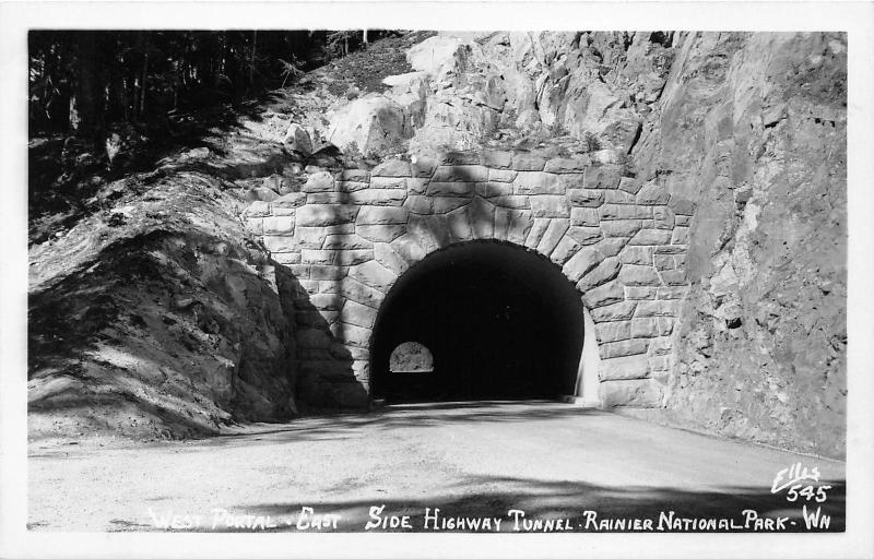 Rainier National Park Washington~East Side Highway Tunnel~West Portal~1940s RPPC