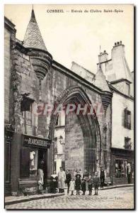 Corbeil Old Postcard Entree cloister of Saint Spire