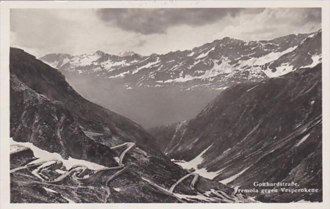 Switzerland Gotthartstrasse Tremola gegen Vessperokette Photo