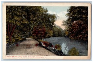 1918 A Drive By The Lake Yaddo Saratoga Springs New York Posted Vintage Postcard