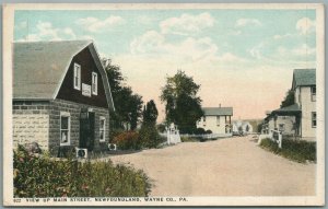 NEWFOUNDLAND PA MAIN STREET ANTIQUE POSTCARD  