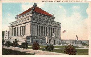Vintage Postcard Soldiers' & Sailors' Memorial Hall Pittsburgh Pennsylvania PA
