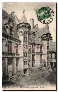 Old Postcard Bourges Court Palace Jacques Coeur