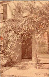 Doorway at the Sign of the Cock Horse Brattle Street Cambridge MA postcard