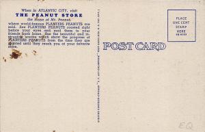 Atlantic City NJ Planters Peanuts Duo View Multi-View Curt Teich Postcard 