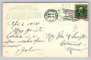 1914  Pueblo of Isleta  New Mexico   Postcard