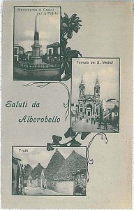 34365 vintage BARI POSTCARD - Alberobello - BEAUTIFUL!-