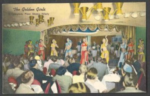 Ca 1943* PPC RENO NV GOLDEN BANK CASINO GOLDEN GIRLS DO SHOWS IN GOLD ROOM