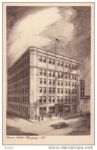 Inman Hotel, Delia Brown, Mgr., Urbana, Illinois, 1900-1910s
