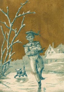 1870's Central Christian Sunday School Cleveland Victorian Trade Card #2 P117