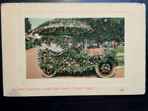 Vintage Postcard 1907-1915 Rose Festival Decorated Auto Portland Oregon (OR)