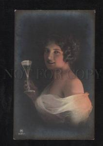 3057830 Illuminated BELLE w/ CHAMPAGNE Glass Vintage PHOTO