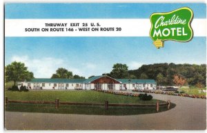 Altamont, New York CHARLDINE MOTEL Schenectady Roadside Goedde 1950s Postcard