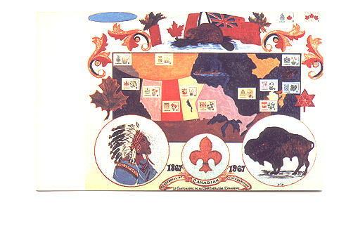 Katherine Huber, Alberta, 1967 Centennial, Map, Floral Stamps of Canada, Beav...