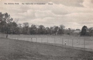 Storrs Connecticut University Athletic Field Vintage Postcard AA37629