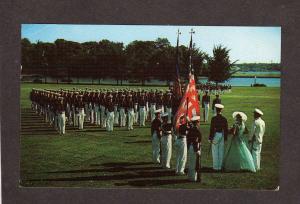 MD US Naval Academy Navy Military Annapolis Maryland Postcard Parade Color Girl