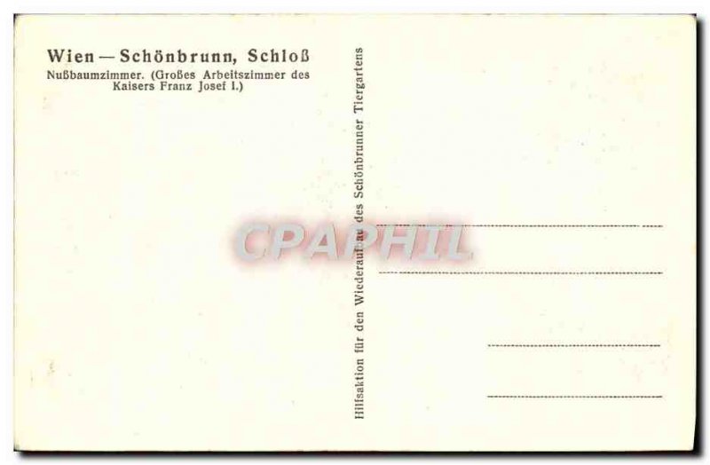 Old Postcard Wien Schloss Schonbrunn Nussbaumzimmer