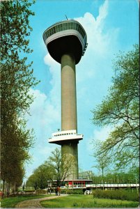 VINTAGE CONTINENTAL SIZE POSTCARD EUROMAST ROTTERDAM HOLLAND MAILED 1965