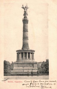 Postcard 1937 The Siegessäule Victory Column Famous Sight in Berlin Germany